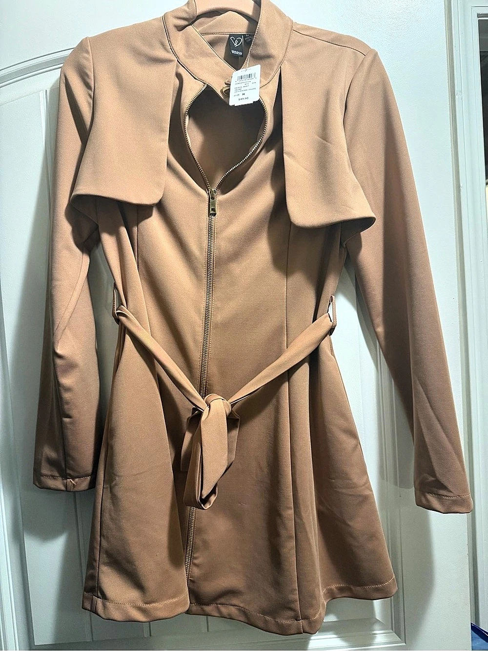 Windsor Dress It Up Trench Coat Brown Medium